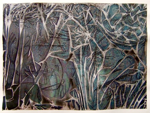 abstract painting of branches